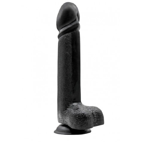 Чёрный анальный фаллоимитатор MENZSTUFF BLACK KNIGHT 10INCH BUTT PLUG - 25 см.