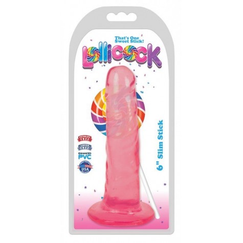 Розовый фаллоимитатор Slim Stick Dildo - 15,2 см.